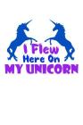 I Flew Here On My Unicorn: Notebook for school By Green Cow Land Cover Image