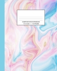 Composition Notebook: Marbled Wide Ruled One Subject Pink Blue Cover Image