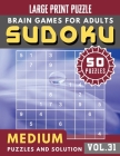 Sudoku Medium: sudoku puzzle books for women - Sudoku medium difficulty Puzzles and Solutions For Beginners Large Print (Sudoku Brain By Sophia Parkes Cover Image