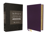 Nrsv, Personal Size Large Print Bible with Apocrypha, Premium Goatskin Leather, Purple, Premier Collection, Printed Page Edges, Comfort Print By Zondervan Cover Image