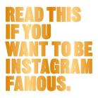 Read This if You Want to Be Instagram Famous: (Tips on photographic techniques, captioning, codes of conduct, kit and managing your account) Cover Image