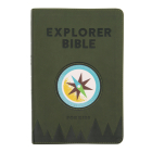 CSB Explorer Bible for Kids, Olive Compass LeatherTouch Cover Image
