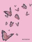 Notebook: Butterfly on pink cover and Dot Graph Line Sketch pages, Extra large (8.5 x 11) inches, 110 pages, White paper, Sketch By Dim Ple Cover Image