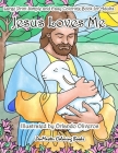 Jesus Loves Me Large Print Simple and Easy Coloring Book for Adults: An Easy Adult Coloring Book of Faith for Relaxation and Stress Relief By Zenmaster Coloring Books Cover Image