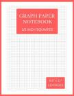 Graph Paper Notebook: 1/5 Inch Squares (Large, 110 Pages, Thin Gray Lines, Red and White Soft Cover) By Patricia Amata Cover Image