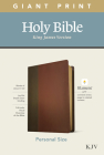 KJV Personal Size Giant Print Bible, Filament Enabled Edition (Leatherlike, Brown/Mahogany) Cover Image