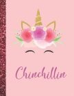 Chinchillin: Chinchillin Marble Size Unicorn SketchBook Personalized White Paper for Girls and Kids to Drawing and Sketching Doodle Cover Image