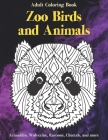 Zoo Birds and Animals - Adult Coloring Book - Armadillo, Wolverine, Raccoon, Cheetah, and more By Kaiya Kaufman Cover Image