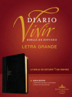Biblia de Estudio del Diario Vivir Rvr60, Letra Grande (Letra Roja, Sentipiel, Negro/Ónice) By Tyndale (Created by) Cover Image