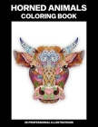 Horned Animals Coloring Book: Easy Coloring Book for Seniors and Adults, 25 Professional Illustrations for Stress Relief and Relaxation Cover Image