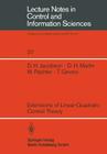 Extensions of Linear-Quadratic Control Theory (Lecture Notes in Control and Information Sciences #27) By D. H. Jacobson, D. H. Martin, M. Pachter Cover Image