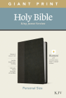 KJV Personal Size Giant Print Bible, Filament Enabled Edition (Leatherlike, Black/Onyx) By Tyndale (Created by) Cover Image