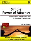 Simple Power of Attorney: Fillable Power of Attorney (POA Only) For Your Estate Planning Needs Cover Image