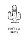 You're a Prick: Cactus Notebook, 110 Pages, 6' X 9' By Joy Feathers Cover Image