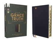 Nasb, the Grace and Truth Study Bible, Leathersoft, Navy, Red Letter, 1995 Text, Thumb Indexed, Comfort Print Cover Image