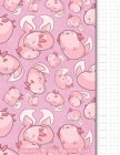 Japanese Writing Practice Book: Kawaii Axolotl Themed Genkouyoushi Paper Notebook to Practise Writing Japanese Kanji Characters and Kana Scripts such By Japanese Writing Paper Company Cover Image