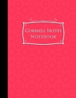 Cornell Notes Notebook: Cornell Note Taking Pad, Cornell Notes Paper, Note Taking Templates, Pink Cover, 8.5