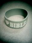 I Love Bibles Wristband- Gray Cover Image