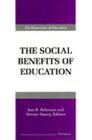 The Social Benefits of Education (Economics Of Education) Cover Image