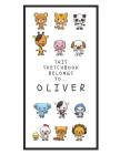 Oliver's Sketchbook: Personalized Animals Sketchbook with Name: 120 Pages By Pencils And Pens Cover Image