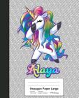 Hexagon Paper Large: ALAYA Unicorn Rainbow Notebook By Weezag Cover Image