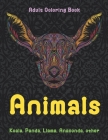 Animals - Adult Coloring Book - Koala, Panda, Llama, Anaconda, other Cover Image