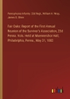 Fair Oaks: Report of the First Annual Reunion of the Survivor's Association, 23d Penna. Vols. Held at Maennerchor Hall, Philadelp By Pennsylvania Infantry 23d Regt, William H. Wray, James G. Shinn Cover Image