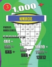 1,000 + Numbricks puzzles hard levels: Formats 4x4 + 5x5 + 6x6 + 7x7 + 8x8 + 9x9 + 10x10 + 11x11 + 12x12 (Puzzle Book #3) By Basford Holmes Cover Image