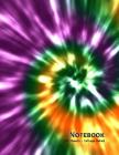 Notebook: Purple, Yellow, and Green Tie Dye - 100 Sheets - College Ruled (8.5 x 11) Cover Image