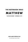 The Notebook Bible - New Testament - Volume 1 of 9 - Matthew By Notebook Bible Press Cover Image