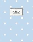 Notebook: Beautiful light blue polkadot design ★ Personal notes ★ Daily diary ★ Office supplies 8.5 x 11 - big By Paper Juice Cover Image