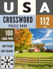 USA Crossword Puzzle Book: 100 Large-Print Crossword Puzzle Book for Adults (Book 113) By Booksbio, Fin Nobot Cover Image