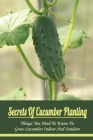 Secrets Of Cucumber Planting: Things You Need To Know To Grow Cucumber Indoor And Outdoor: Tips For Growing Cucumbers By Eda Grobmyer Cover Image
