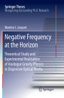 Negative Frequency at the Horizon: Theoretical Study and Experimental Realisation of Analogue Gravity Physics in Dispersive Optical Media (Springer Theses) By Maxime Jacquet Cover Image
