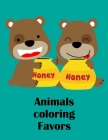 Animals Coloring Favors: Adorable Animal Designs, funny coloring pages for kids, children By Advanced Color Cover Image