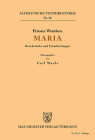 Maria: Bruchstücke Und Umarbeitungen (Altdeutsche Textbibliothek #26) Cover Image