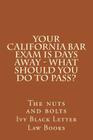YOUR California BAR EXAM IS DAYS AWAY - What should you do to pass?: The nuts and bolts By Ivy Black Letter Law Books Cover Image