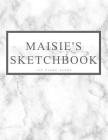 Maisie's Sketchbook: Personalized Marble Sketchbook with Name: 120 Pages Cover Image
