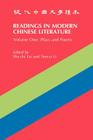 Readings in Modern Chinese Literature: Plays and Poems (Yale Language Series #1) Cover Image