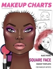 Makeup Charts - Face Charts for Makeup Artists: Black Model - SQUARE face shape Cover Image