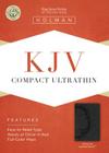 KJV Compact Ultrathin Bible, Charcoal LeatherTouch By Holman Bible Publishers (Editor) Cover Image