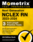 Next Generation NCLEX RN 2023-2024 - 3 Full-Length Practice Tests, NCLEX RN Examination Secrets Prep Review with Step-By-Step Video Tutorials: [6th Ed By Matthew Bowling (Editor) Cover Image