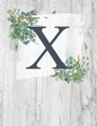 X: Monogram Initial Notebook Letter X - 8.5