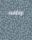 Notes: Blue Foliage Notebook By Rain and Shine Design Co Cover Image