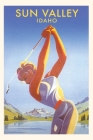 Vintage Journal Sun Valley, Golfer Travel Poster By Found Image Press (Producer) Cover Image