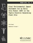 Final Environmental Impact Statement for an Early Site Permit at the Vogtle Electric Generating Plant Site By U. S. Nuclear Regulatory Commission Cover Image