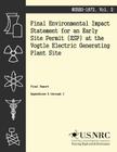 Final Environmental Impact Statement for an Early Site Permit at the Vogtle Electric Generating Plant Site Cover Image