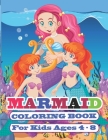 Marmaid Coloring Book For kids: Ages 4-8/ Beautiful Mermaids, 60 Cute, Unique Coloring Pages 120 Pages. By Rikon Publisher Cover Image