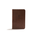 CSB Compact Bible, Brown LeatherTouch, Value Edition Cover Image
