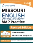 Missouri Assessment Program Test Prep: Grade 8 English Language Arts Literacy (ELA) Practice Workbook and Full-length Online Assessments: MAP Study Gu By Lumos Learning Cover Image
